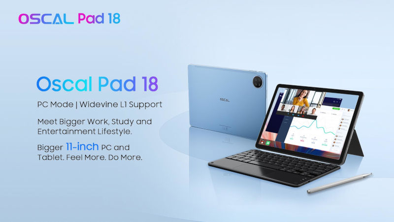 Премиера на Oscal Pad 18 – 11 инчов таблет с голяма батерия, 12+12GB RAM и Android 13