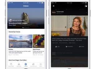 Facebook тества отделен поток с видео клипове