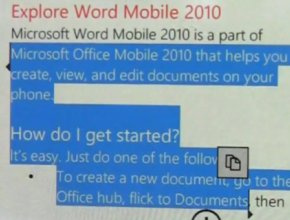 Видео на функцията за копиране и вмъкване за Windows Phone 7