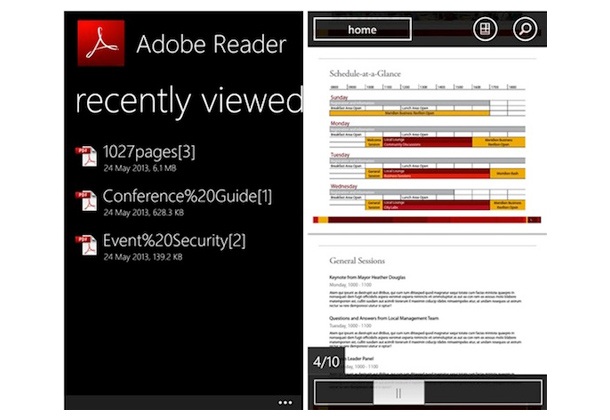 Adobe Reader вече и за Windows Phone 8