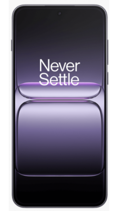 OnePlus Nord 5 преден изглед с AMOLED екран и надпис Never Settle