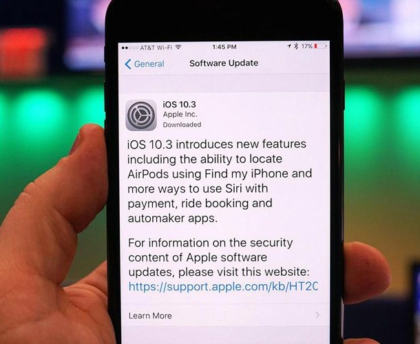 iOS 10.3 носи подобрения и нова файлова система