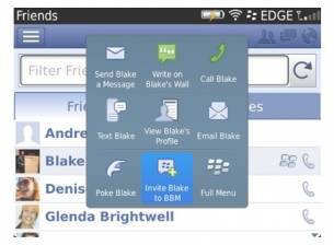 Нов интерфейс за Facebook за Blackberry