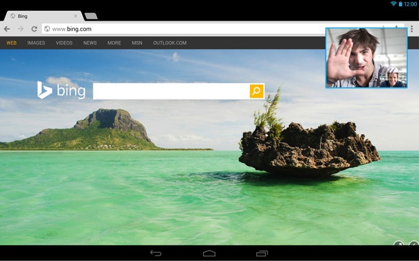 Skype за Android вече показва видеоразговорите върху други приложения