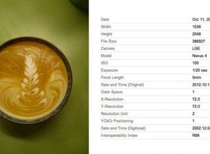 Името LG Nexus 4 се появи в мета данни на снимки