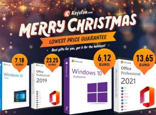 Keysfan коледна разпродажба: Windows 10 само за 6.12 евро, MS Office 2021 Pro за 13.65 евро