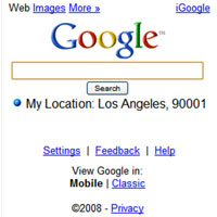 Локализирано търсене от Google за Windows Mobile