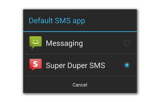 С Android 4.4 KitKat ще може да се избира друго приложение за SMS