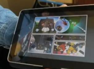 Демонстрация на Angry Birds Rio върху таблет