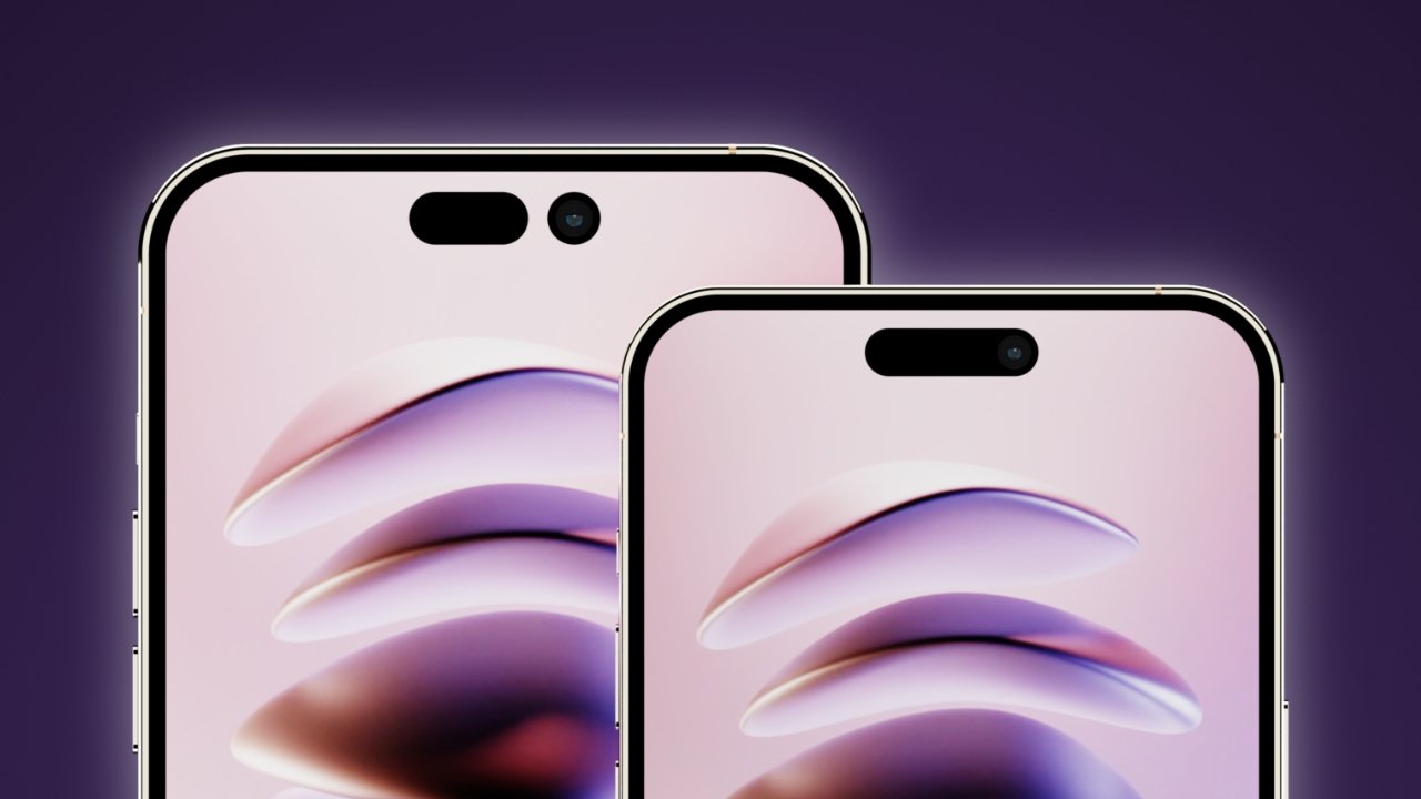 Отворите в дисплея на iPhone 14 Pro може да изглеждат като една форма