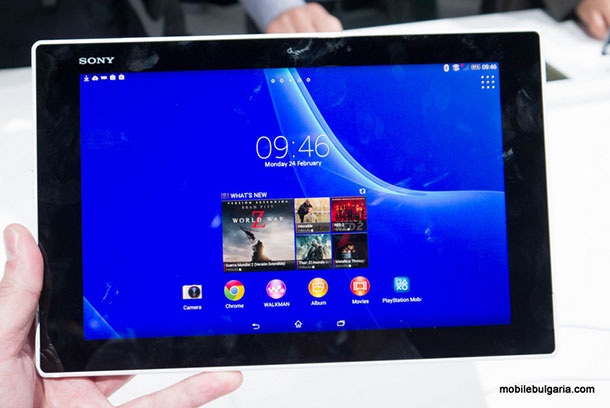 Таблетът Sony Xperia Z2 е още по-бърз и лек