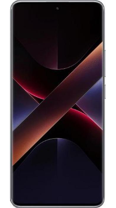 Фронтален изглед на Poco X7 – Изглед отпред на Poco X7, показващ големия AMOLED дисплей и централно разположената селфи камера.