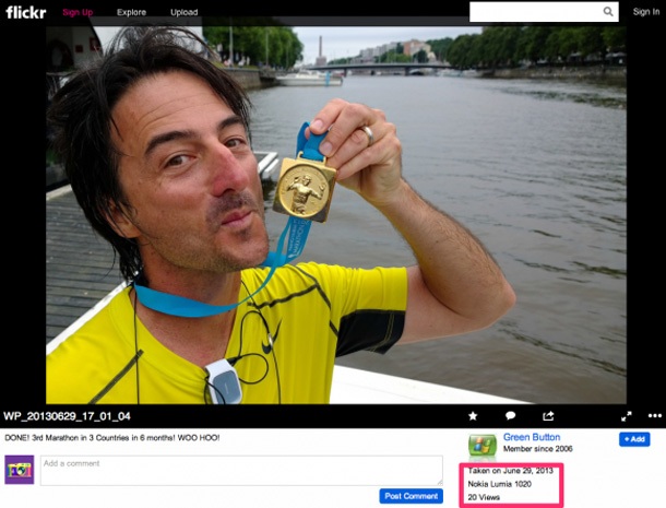 Nokia Lumia 1020 получи неочаквано потвърждение във Flickr