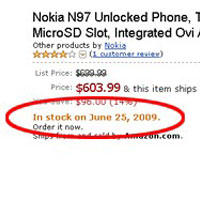 Amazon започва доставките на Nokia N97 на 25 юни
