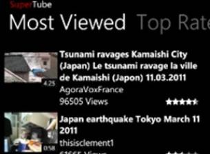 SuperTube за Windows Phone 7 за гледане и изтегляне на клипове от YouTube