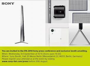 Поканата на пресконференцията на Sony на IFA подсказва за нов смартфон
