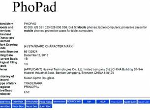 Huawei регистрира името PhoPad