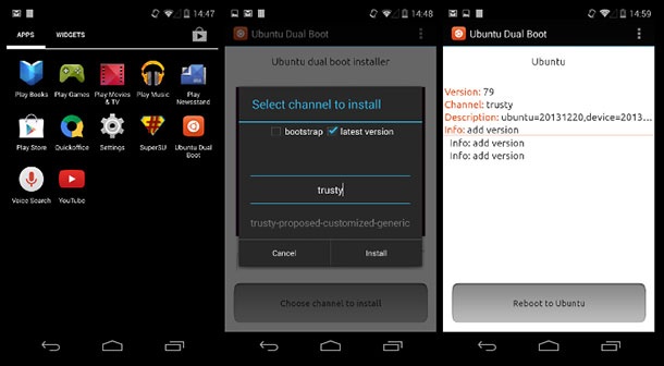 Опция за инсталиране на Ubuntu и Android в едно устройство