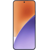 Преден изглед на Xiaomi 15 с AMOLED екран в оранжево-лилав градиент.