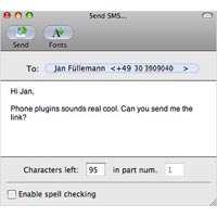 Телефонни разговори и изпращане на SMS от Mac OS X