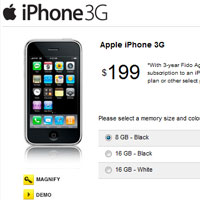 Fido спира да продава iPhone 3G 16GB
