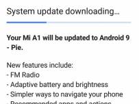 Xiaomi Mi A1 вече получава ъпдейт до Android 9 Pie