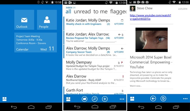 Microsoft пусна уеб приложението на Outlook за Android за тестове