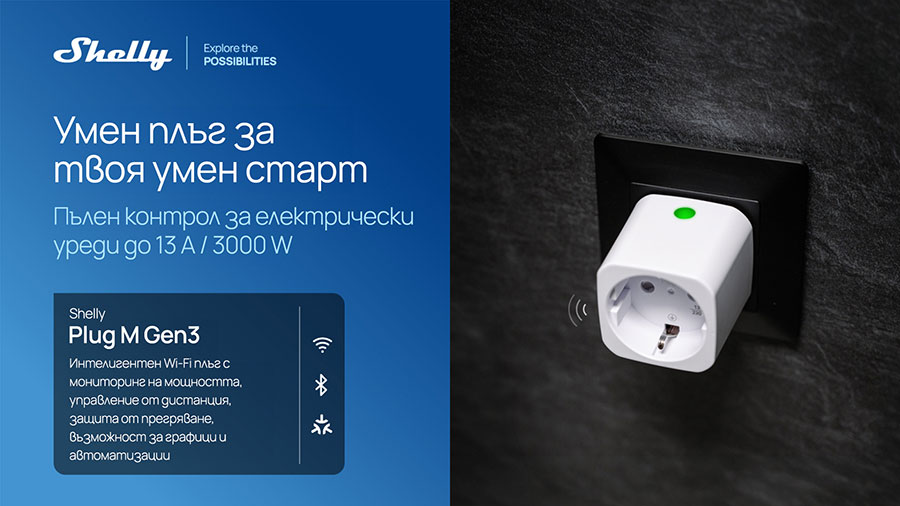 Shelly Group представя интелигентни решения за контрол и мониторинг на уреди и осветление 