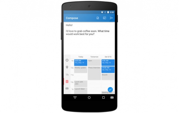 Календарът Sunrise се сдоби с клавиатура за по-лесно уреждане на срещи
