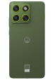 	Зелен гръб на Motorola Edge 70 с тройна камера и Pantone Bronze Green плочка.