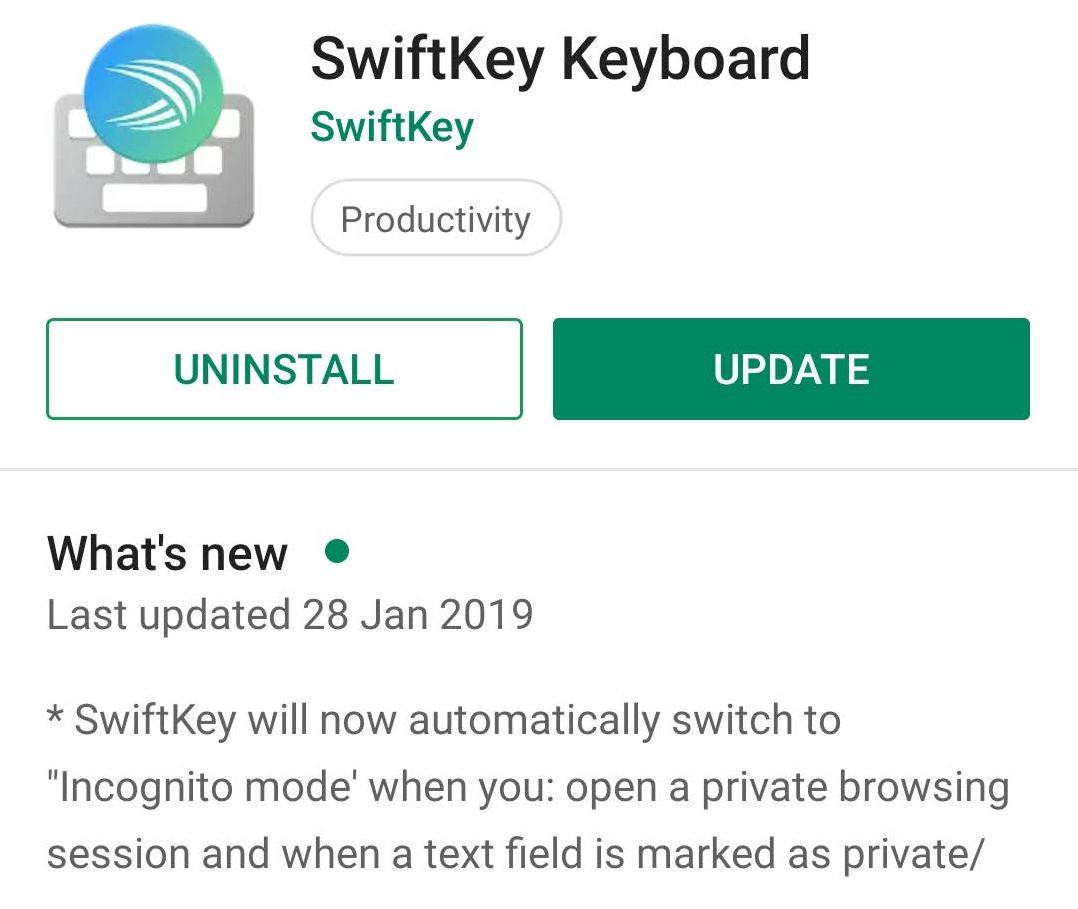 SwiftKey въвежда автоматичен режим Incognito