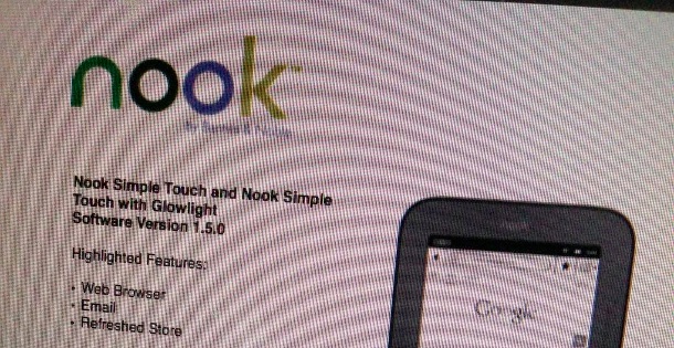 Nook Simple Touch ще получи достъп до електронна поща и уеб браузър