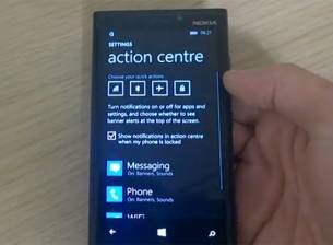 Центърът за нотификации на Windows Phone 8.1 във видео