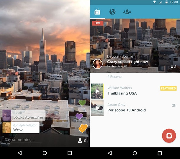 Periscope вече поддържа и хоризонтално видео