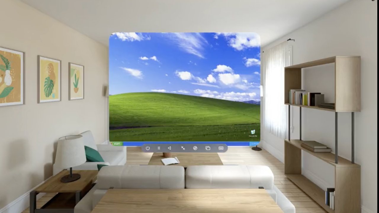 Подкараха Windows XP на шлема Vision Pro