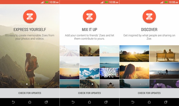 През тази седмица приложението HTC Zoe ще достигне до всички телефони с Android
