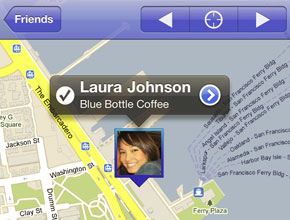 Google Latitude за iPhone вече поддържа вписване в места