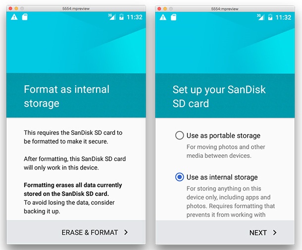 Android M ще може да третира microSD картите като вградена памет