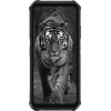 Ulefone Armor X16 Pro преден изглед с дисплей и тигър тапет за впечатляващ дизайн