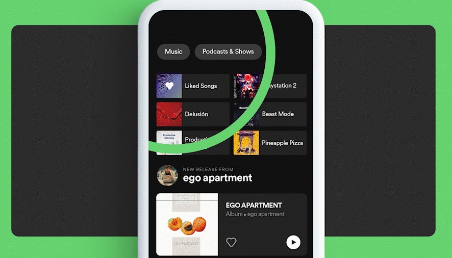 Spotify с нов дизайн за по-лесен достъп до съдържание