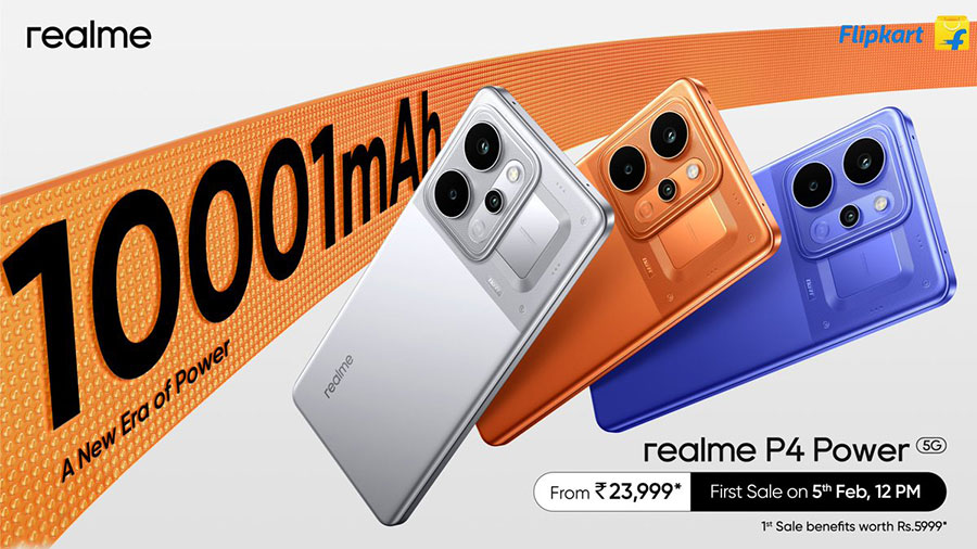 Realme P4 Power впечатлява с 10 001 mAh батерия и здрав корпус