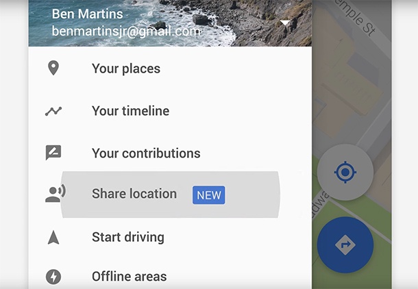 Google Maps получава възможност за споделяне на местоположението