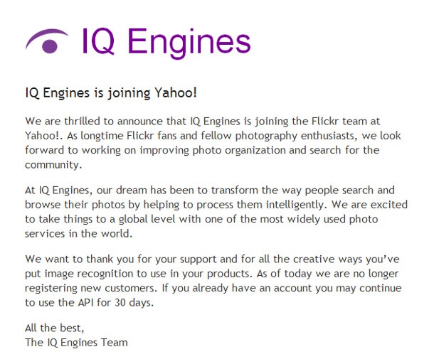 Yahoo купува компания за класифициране и сортиране на изображения