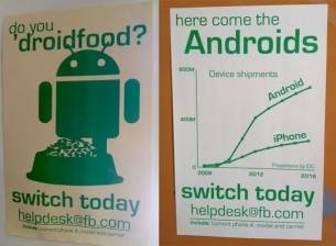 Facebook раздава телефони с Android на служителите си