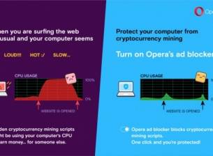 Opera 50 включва защита срещу добиване на криптовалути
