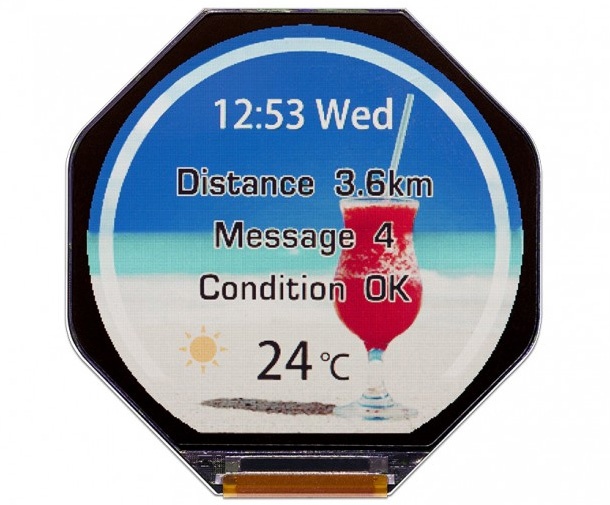 JDI показа кръгъл дисплей с ниска консумация на енергия