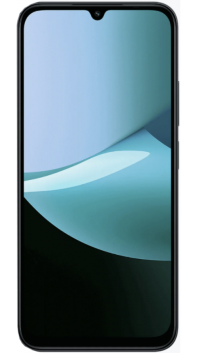 Предна част на Xiaomi Redmi 15C с 6.9-инчов дисплей и капковиден прорез за камерата