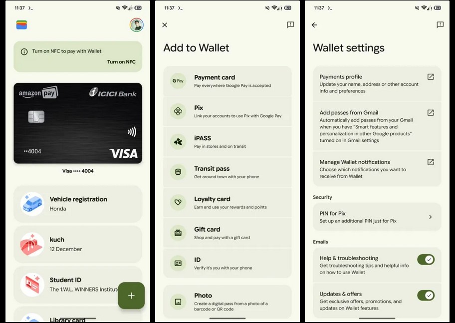 Google Wallet получава нова визуална премяна