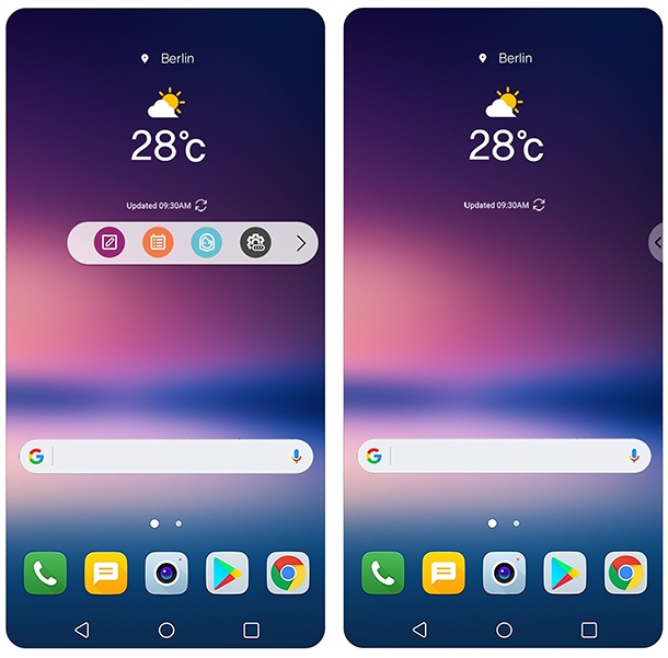 LG разкрива част от промените в интерфейса на V30