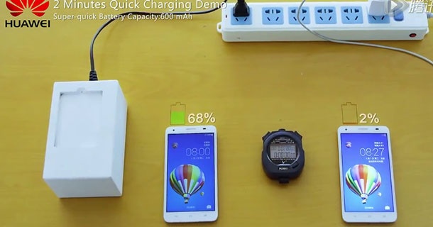 Технология на Huawei може да зарежда батерии за броени минути